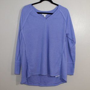 Wildfox Purple V Neck Long Sleeve Sweater Sz. L